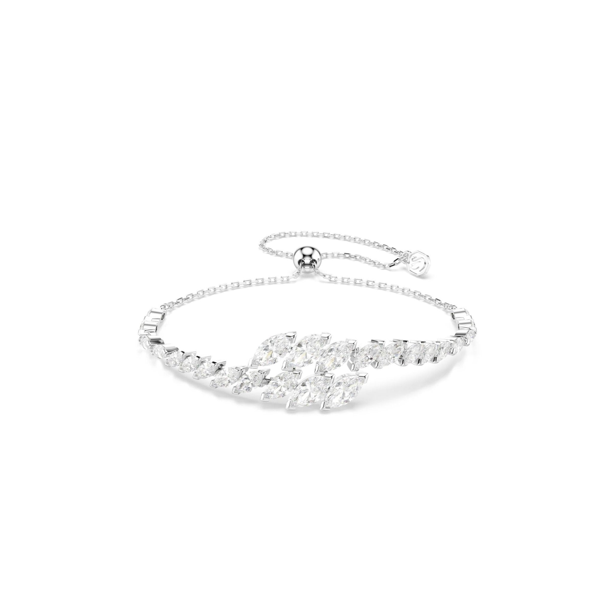 Mesmera set, Set (3), Marquise cut, White, Rhodium plated -Swarovski