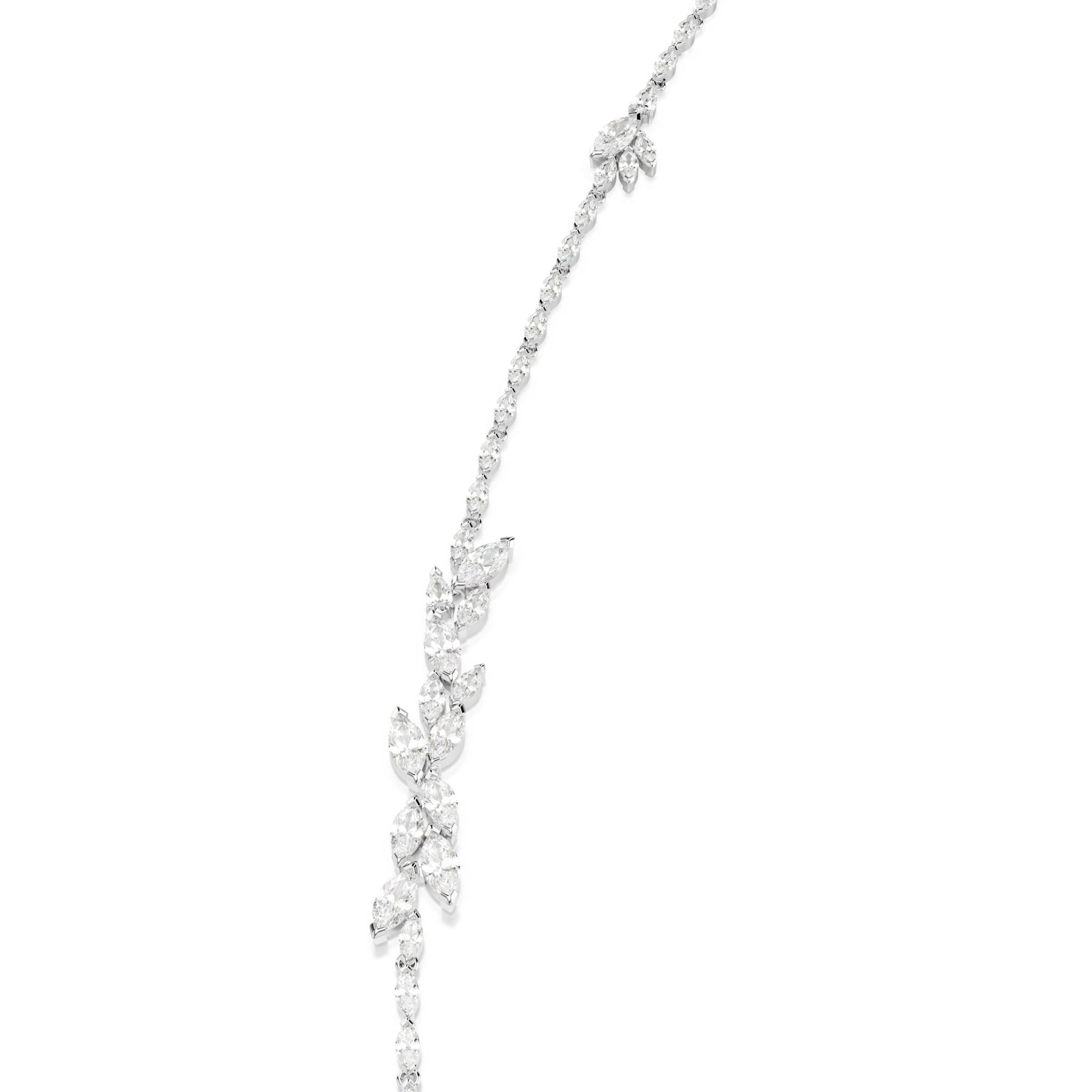 Mesmera strandage, Marquise cut, White, Rhodium plated -Swarovski
