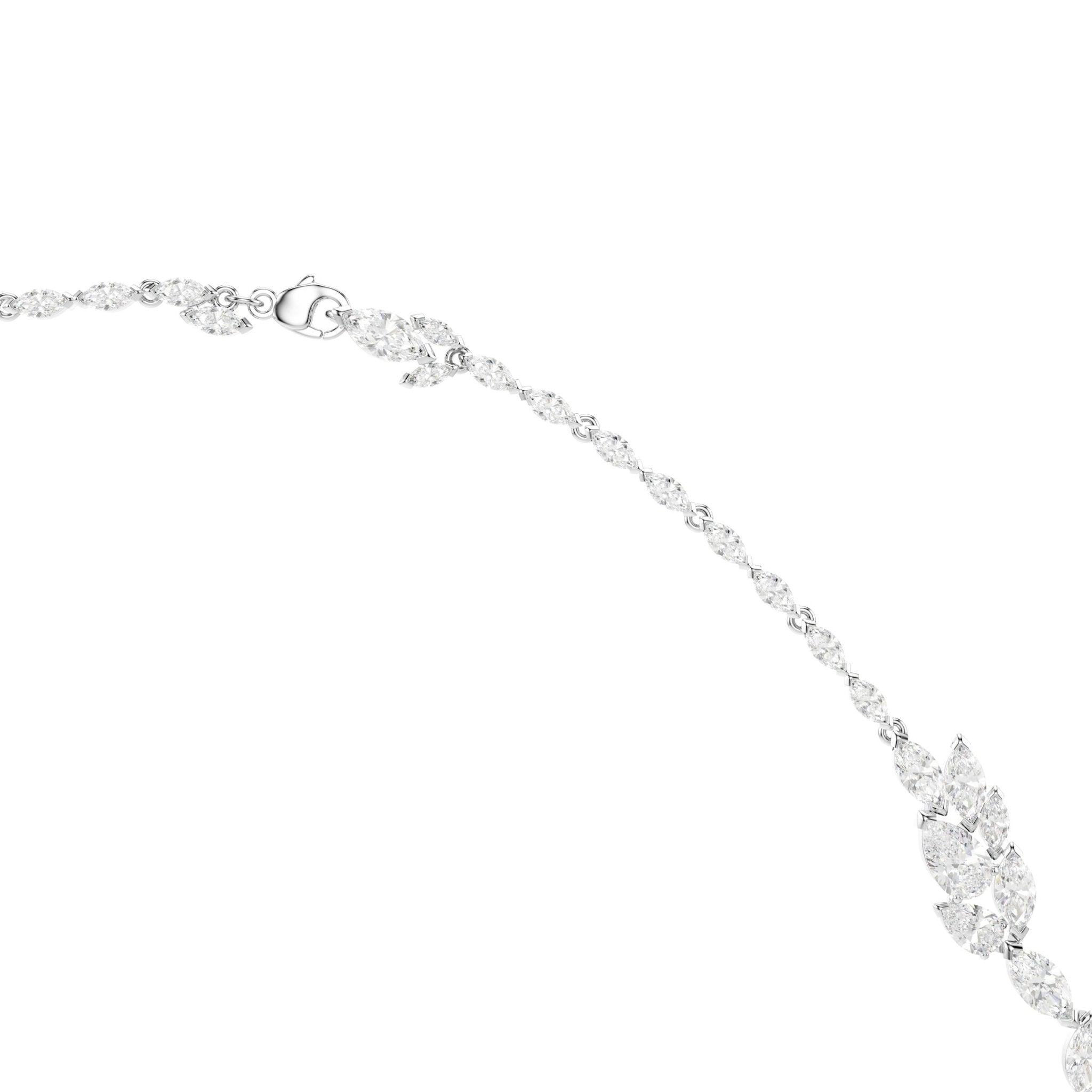 Mesmera strandage, Marquise cut, White, Rhodium plated -Swarovski