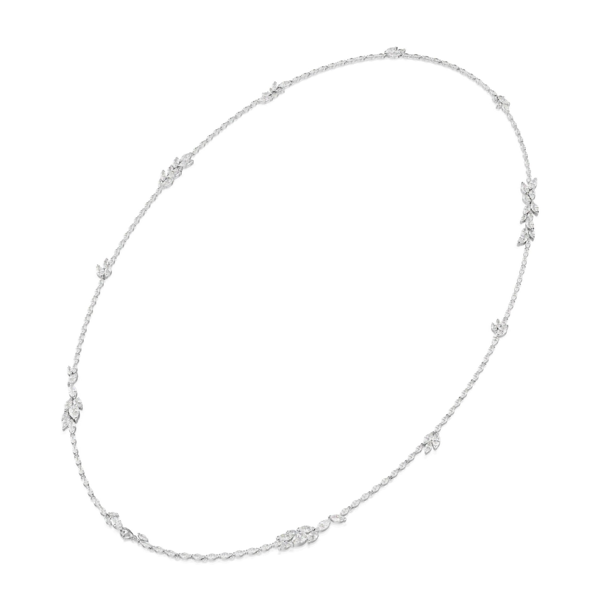 Mesmera strandage, Marquise cut, White, Rhodium plated -Swarovski