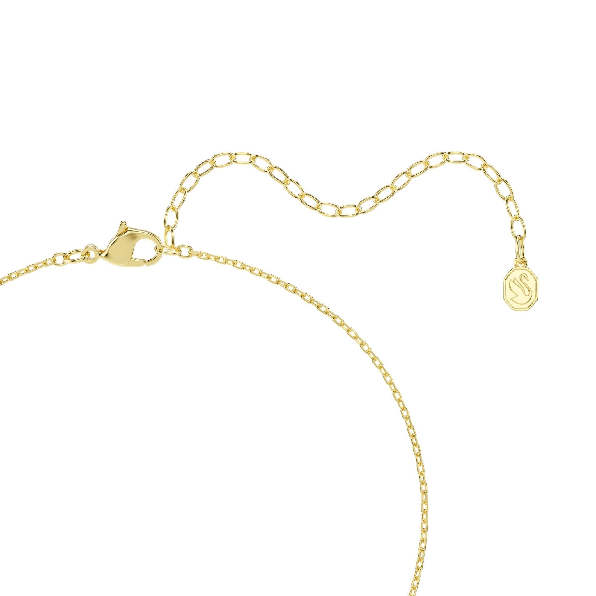 Millenia pendant, Cushion cut, Green, 18K gold finish -Swarovski