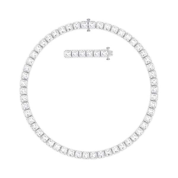 Millenia:all Ard S Sqr White/Rhs -Swarovski