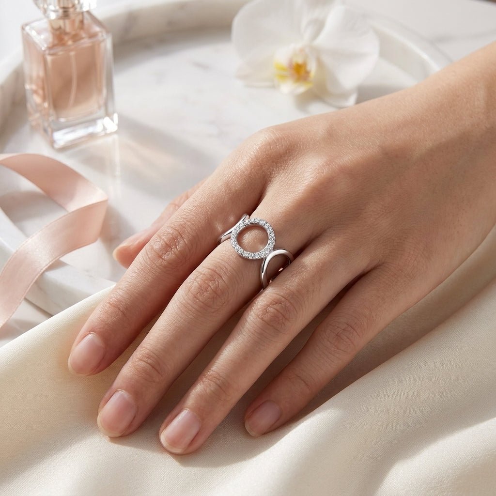 MISU 925 Sterling Silver Beautiful Dreams Adjustable Ring -Misu