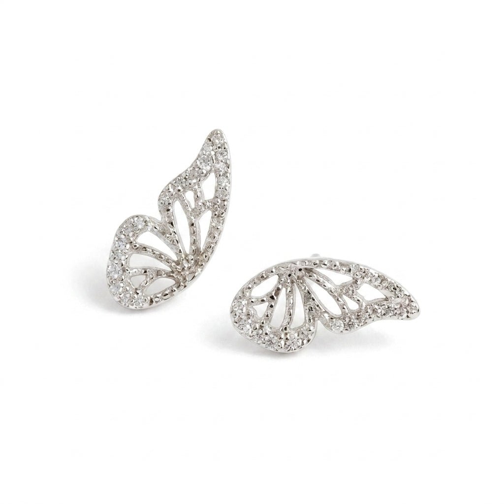 MISU 925 Sterling Silver Butterfly Beauty Studs -Misu