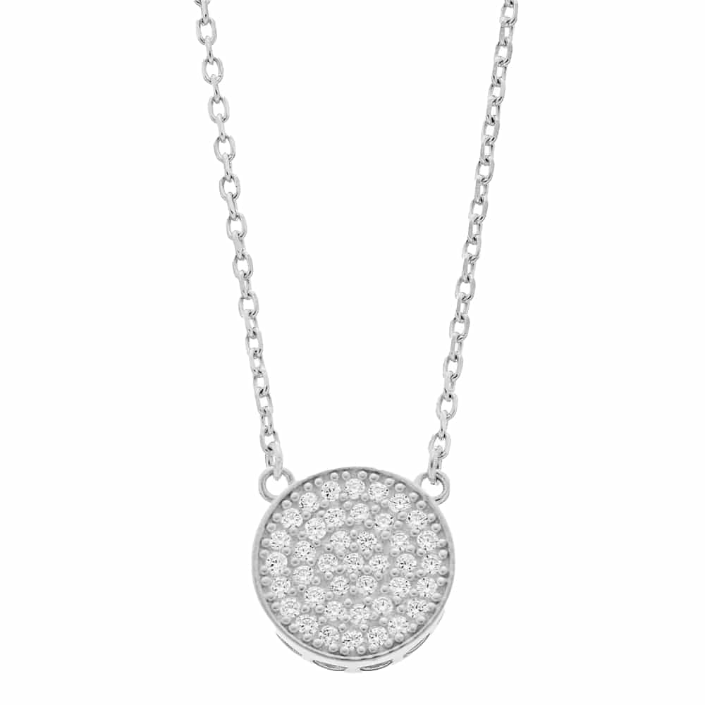 MISU 925 Sterling Silver Disc Necklace -Misu