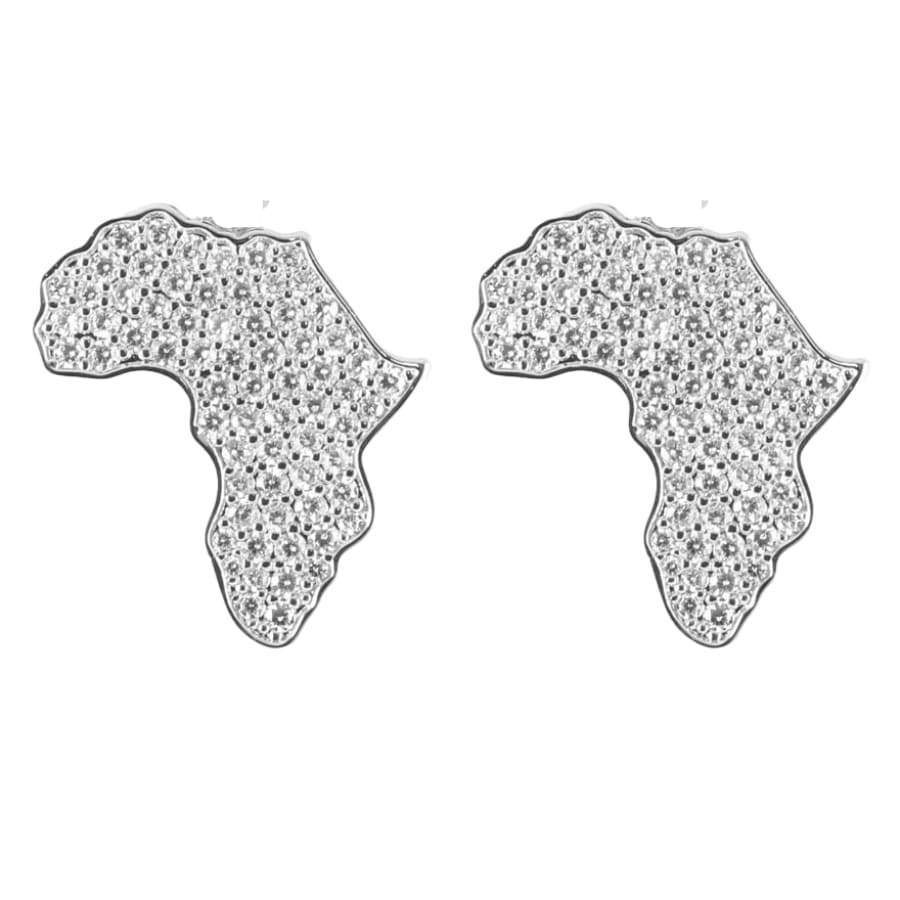 MISU 925 Sterling Silver Earrings CZ Africa Studs -Misu