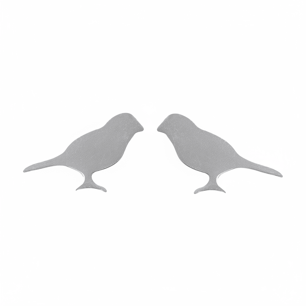MISU 925 Sterling Silver Earrings Swallow -Misu