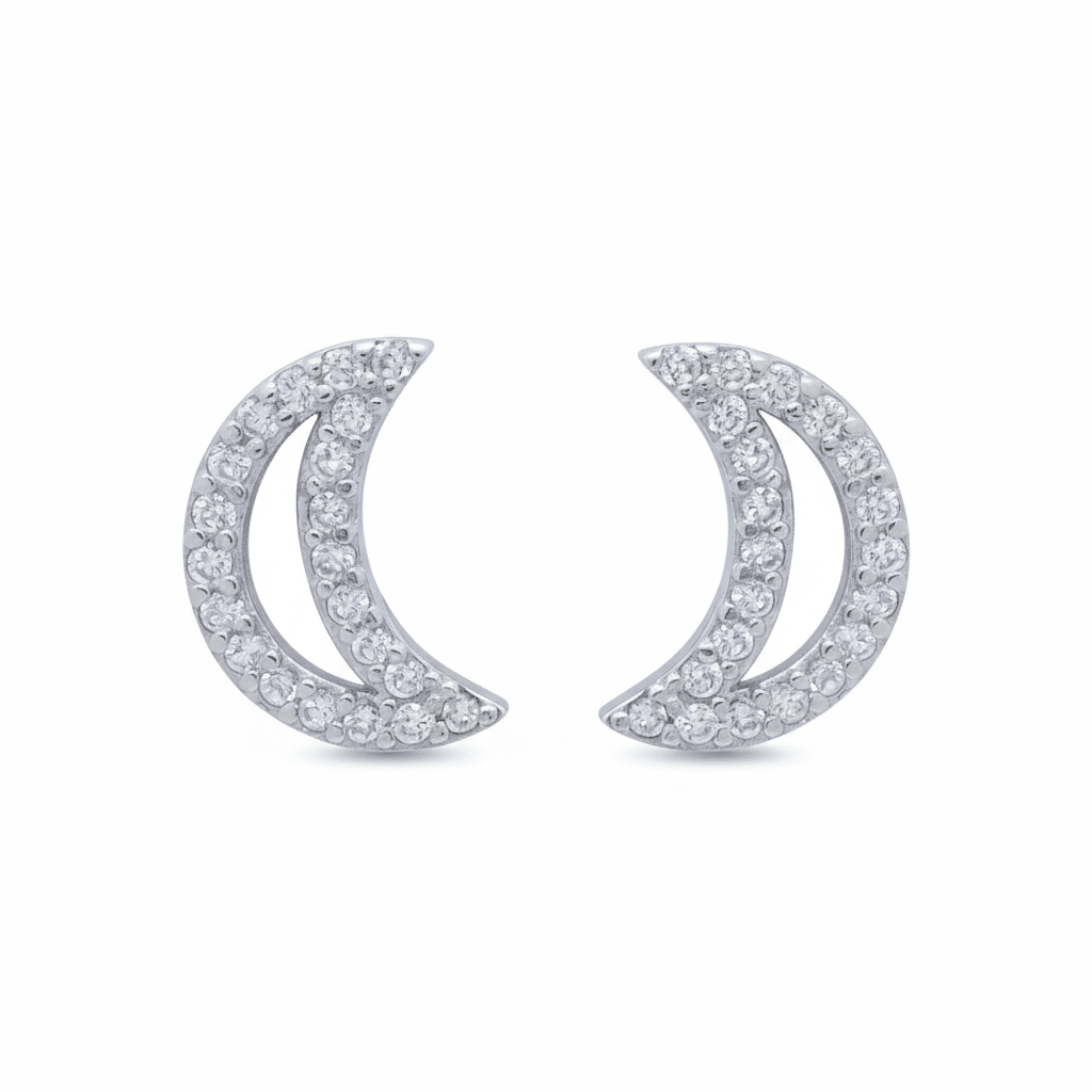 MISU 925 Sterling Silver Earrings To The Moon -Misu