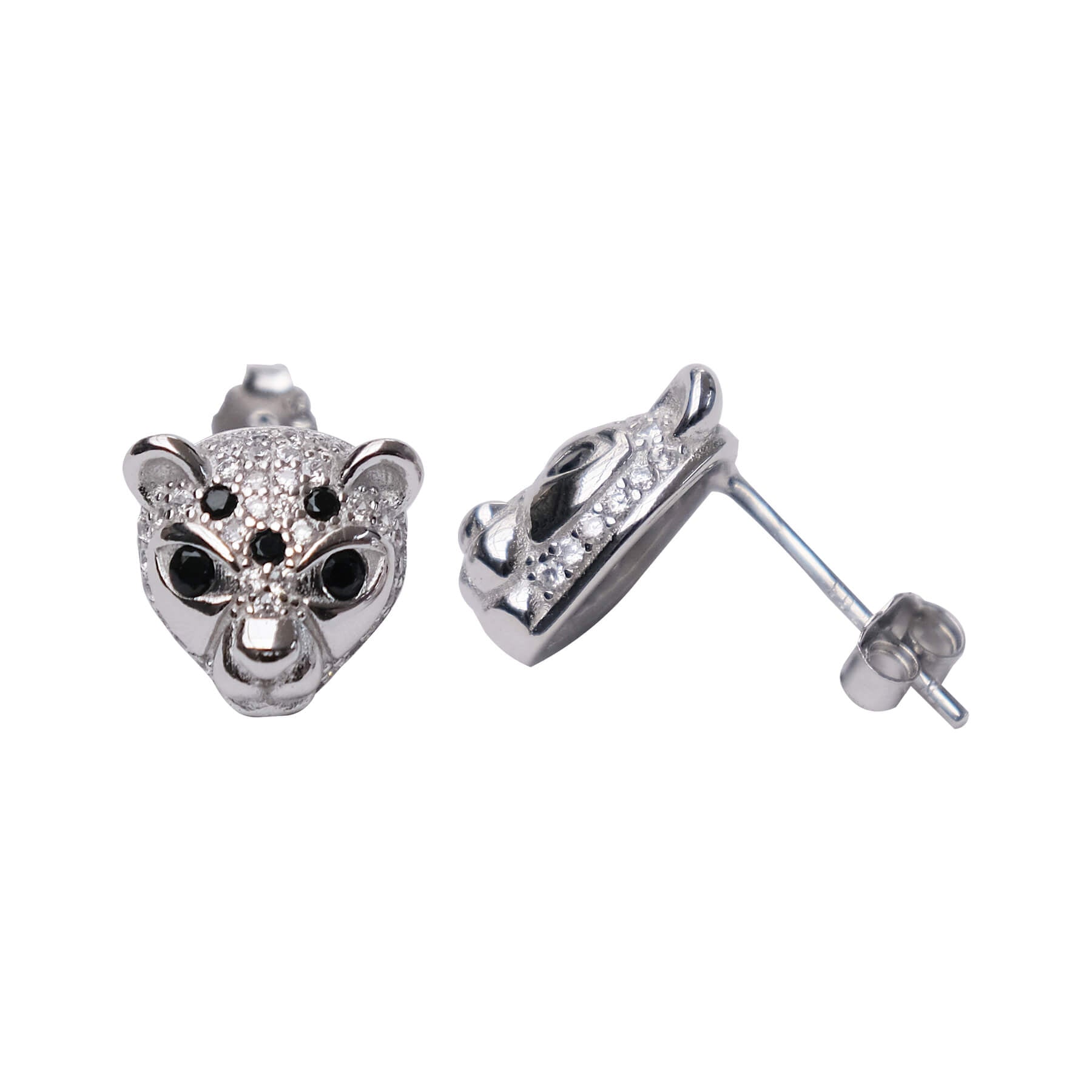 MISU 925 Sterling Silver Earrings Wild Cat -Misu