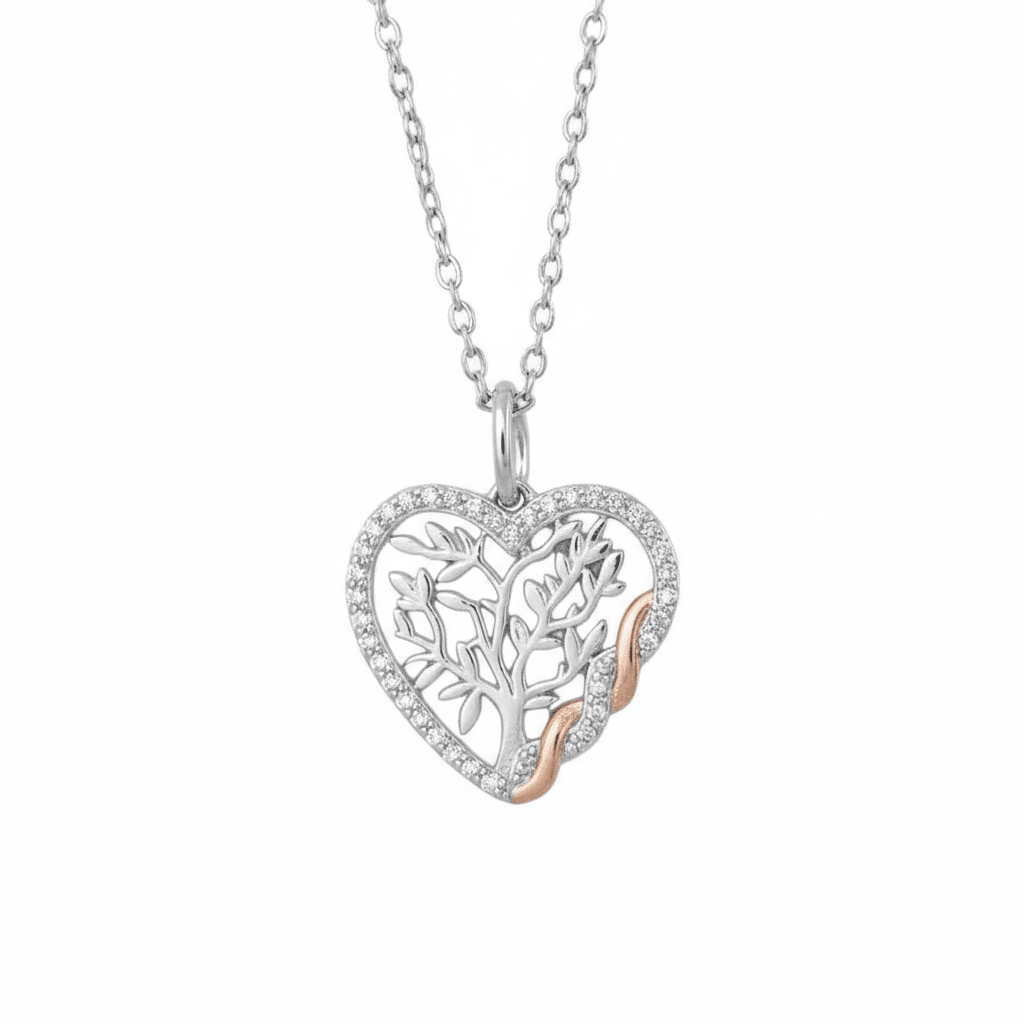 MISU 925 Sterling Silver Family Forever Necklace -Misu