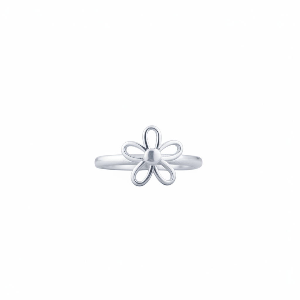 MISU 925 Sterling Silver Flower Power Ring -Misu