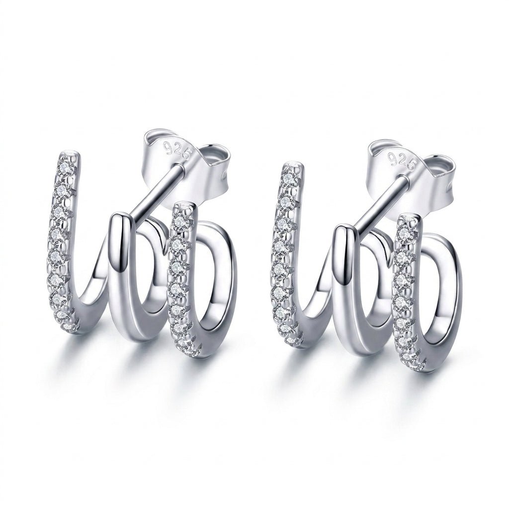 MISU 925 Sterling Silver Multi Stud -Misu