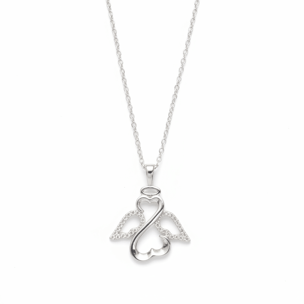 MISU 925 Sterling Silver Necklace Angel -Misu
