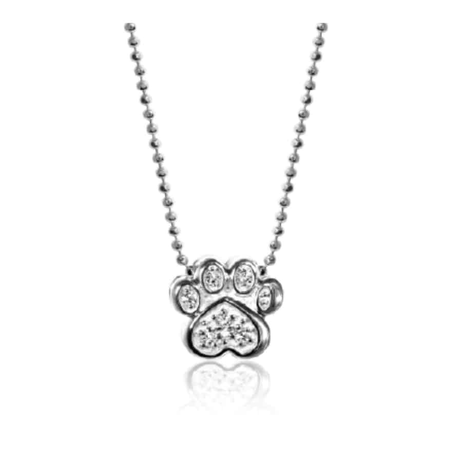 MISU 925 Sterling Silver Necklace Dog Paw -Misu