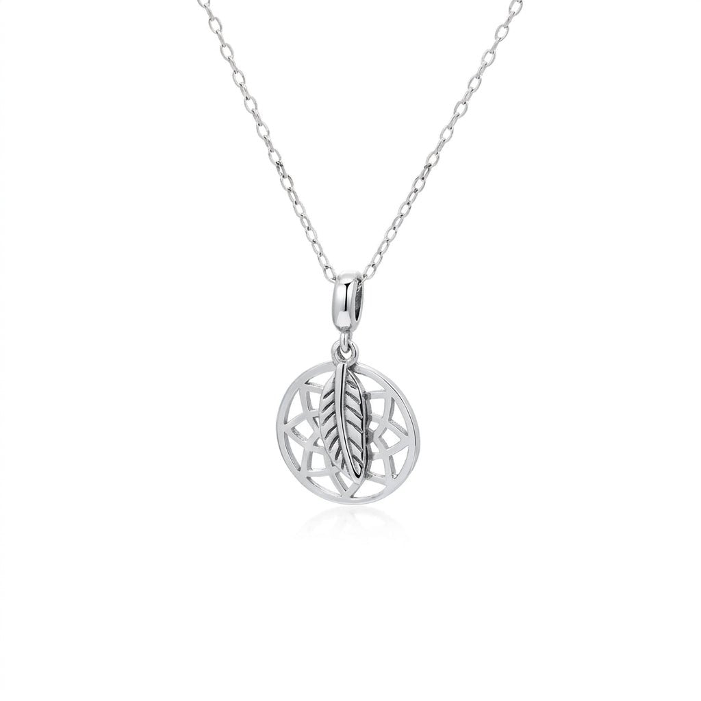 MISU 925 Sterling Silver Necklace Dreamcatcher -Misu