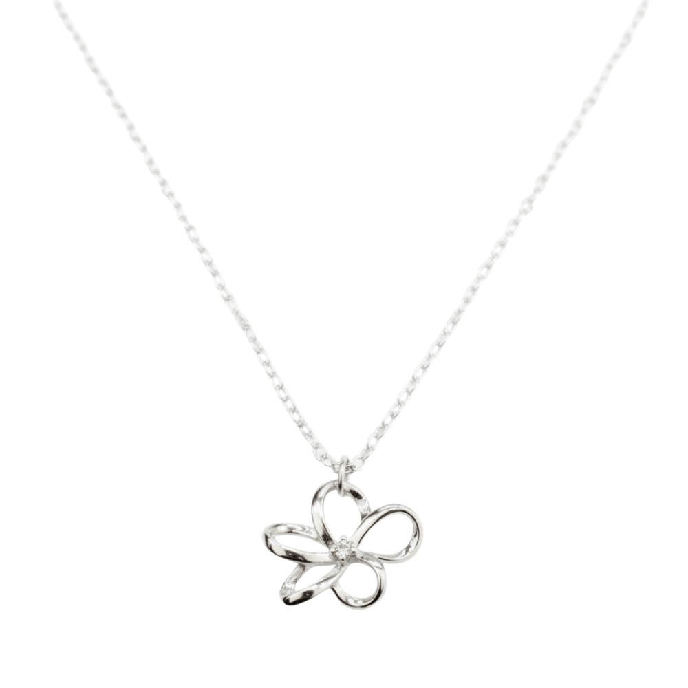 MISU 925 Sterling Silver Necklace Flower Power -Misu