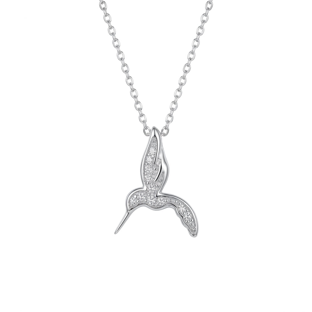 MISU 925 Sterling Silver Necklace Hummingbird -Misu