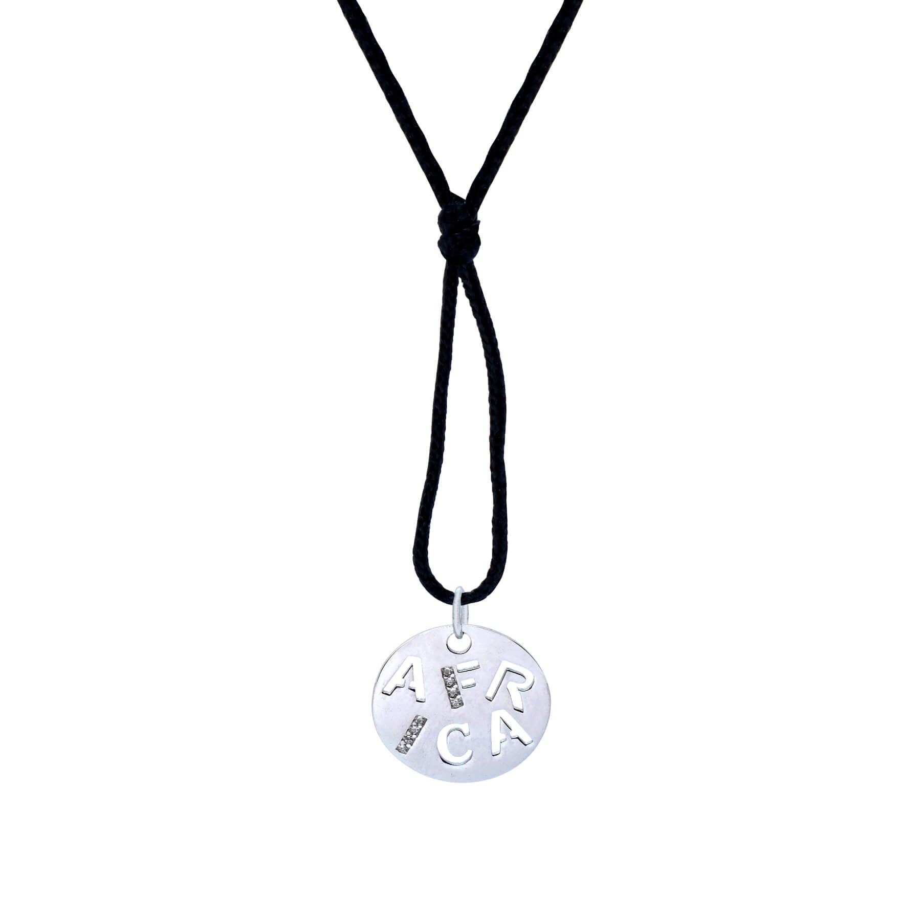 MISU 925 Sterling Silver Necklace I Love Africa -Misu