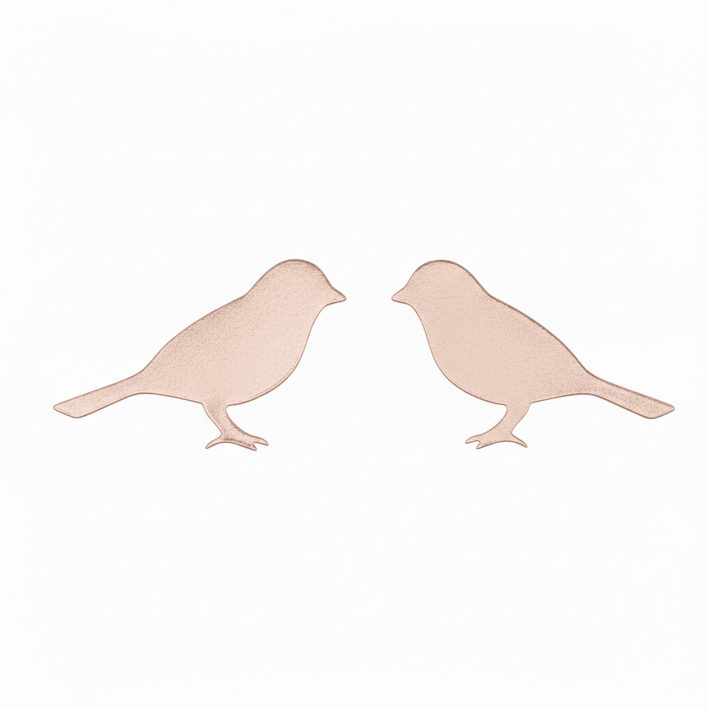 MISU Rose Gold Earrings Swallow -Misu