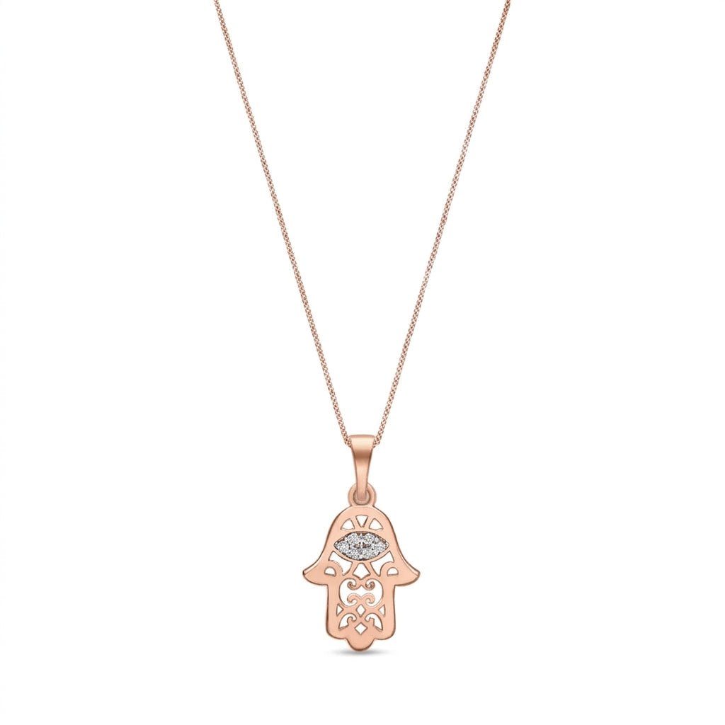 MISU Rose Gold Hamsa Necklace -Misu