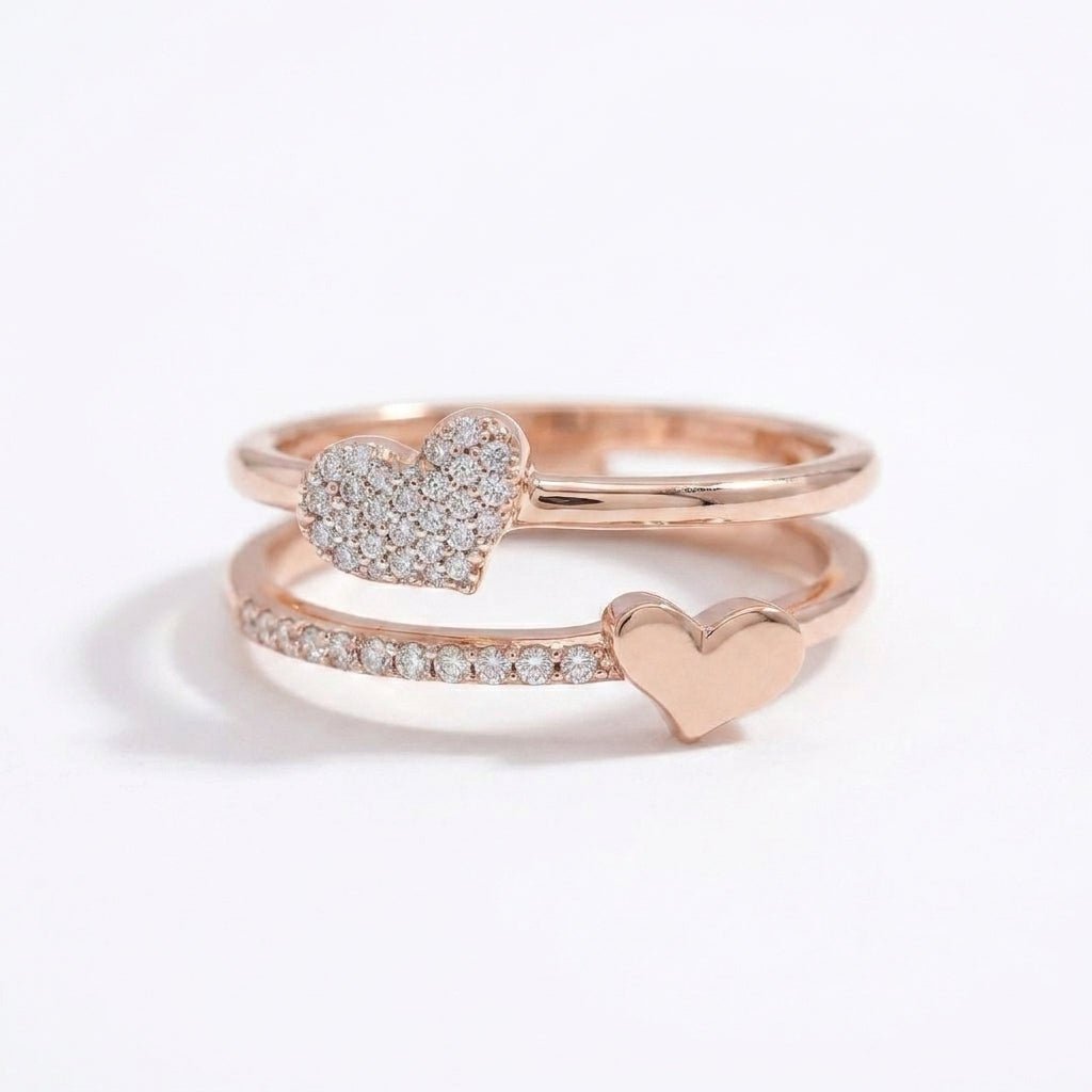 MISU Rose Gold My Heart Adjustable Ring -Misu