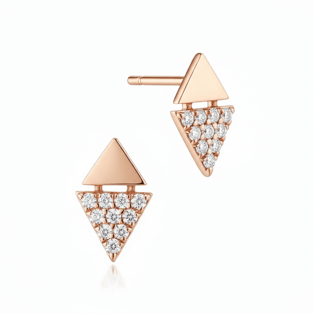MISU Rose Triangle Studs -Misu