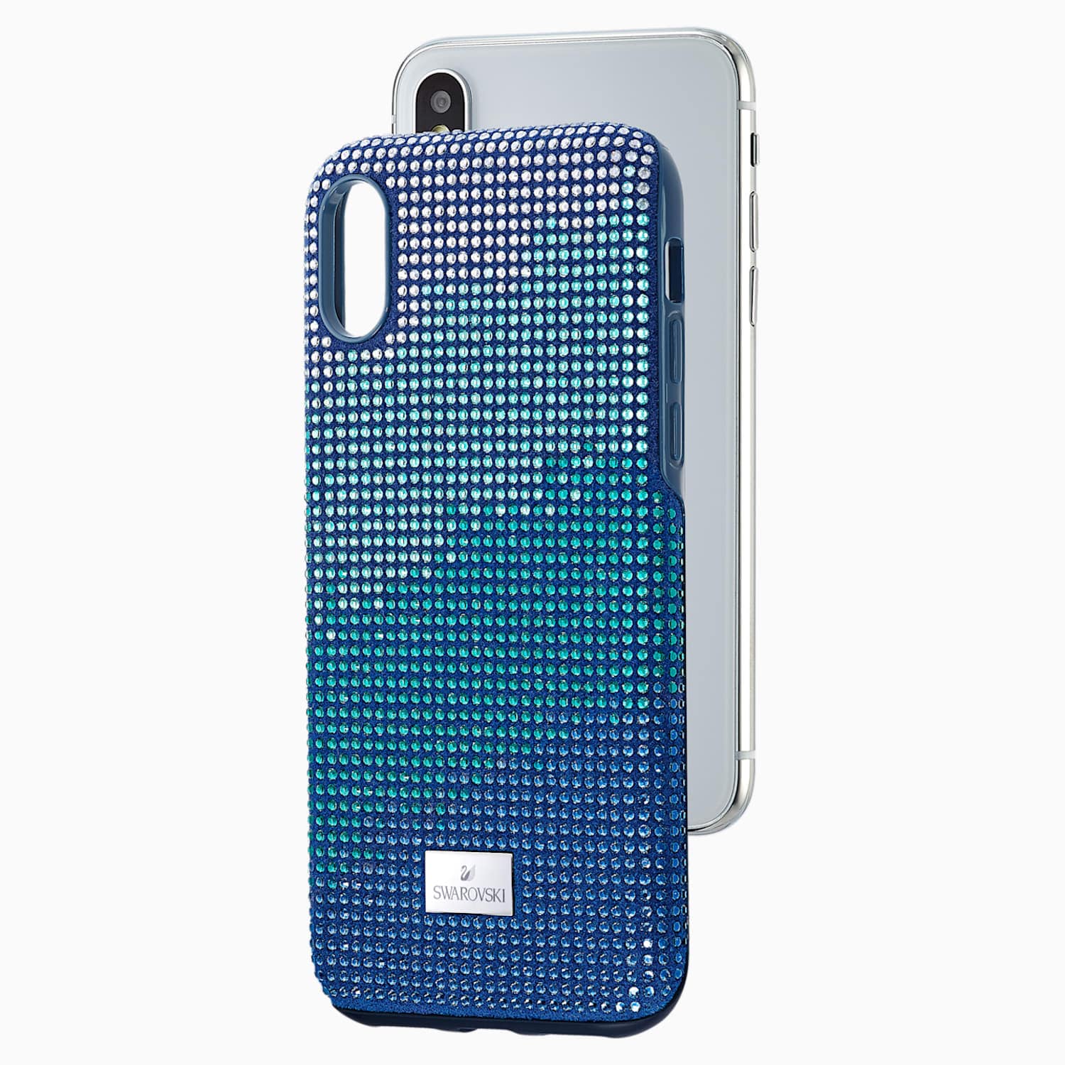 Mobile Accessories: CRYSTALGRAM IPXSMAX:CASE BLUE ANNIVERSAR -Swarovski