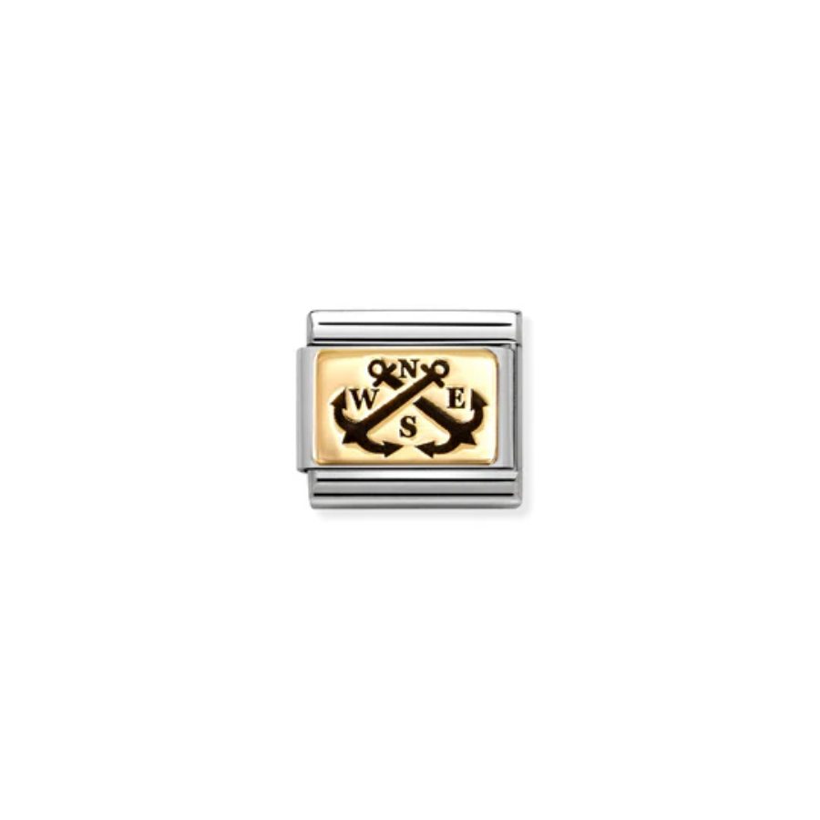 Nomination Composable Anchors NSWE Plate 18k Gold -Nomination