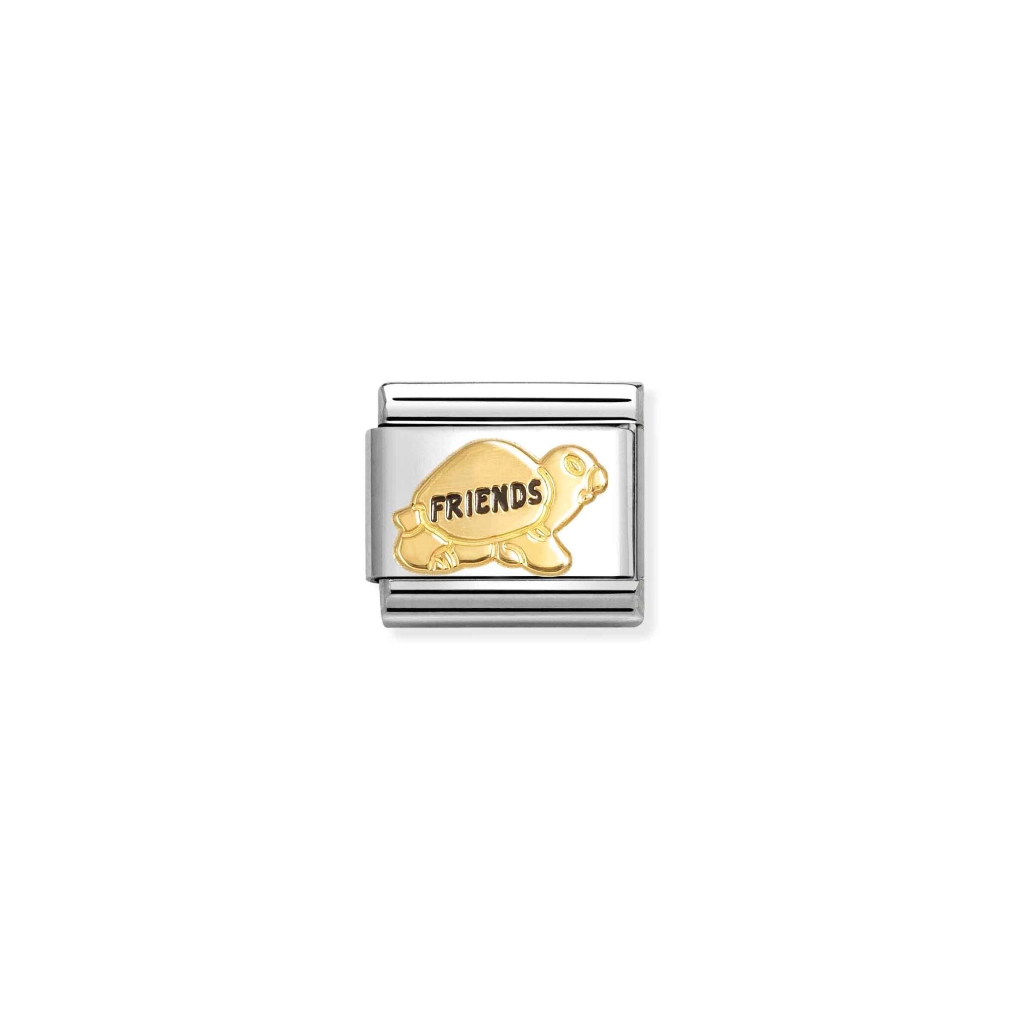 Nomination Composable Classic Link, Turtle Friends - Yellow Gold & Enamel -Spilhaus