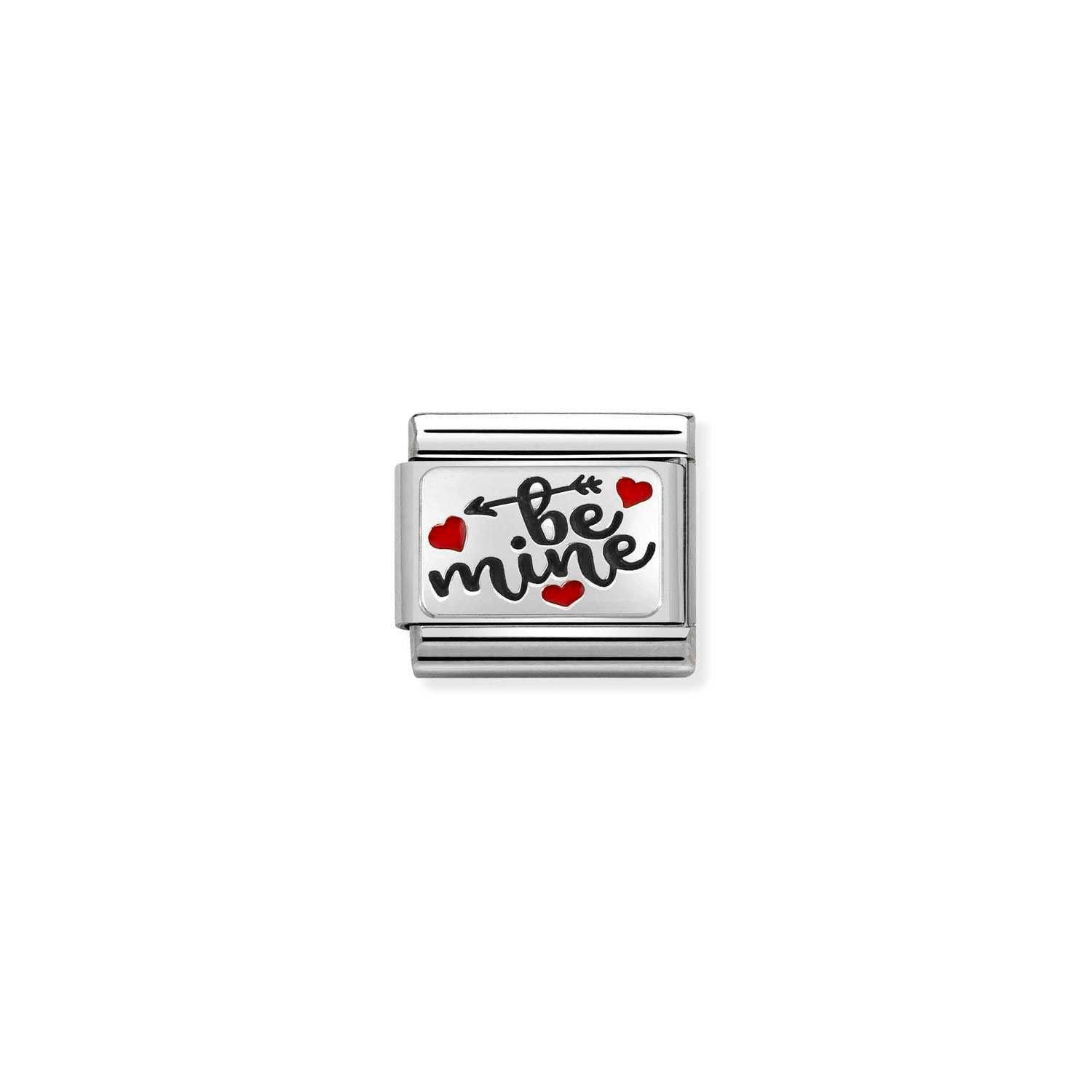 Nomination Composable Classic Plate Be Mine S/Silver -Nomination