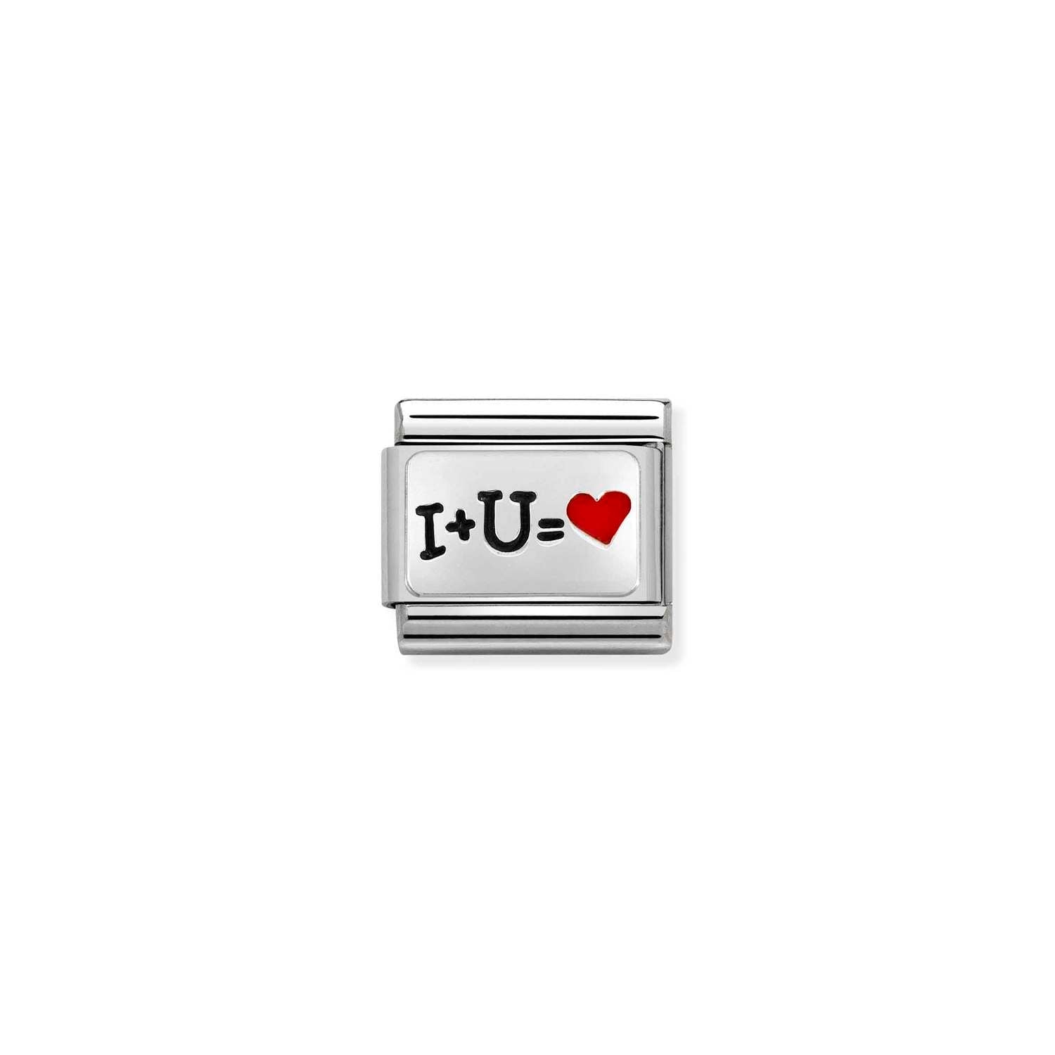 Nomination Composable Classic Plate I + U = Heart S/Silver -Nomination