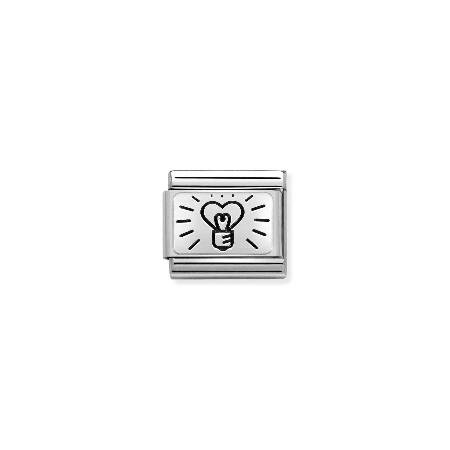 Nomination Composable Classic Plate Lightbulb Love S/Silver -Nomination