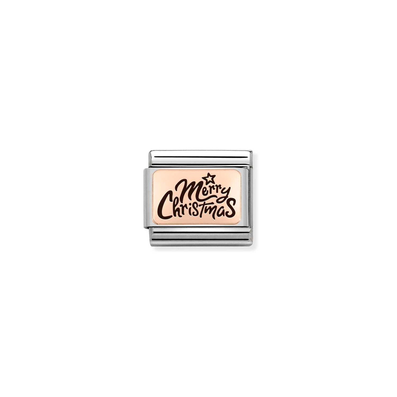 Nomination Composable Classic Plate Merry Christmas R/G SS -Nomination
