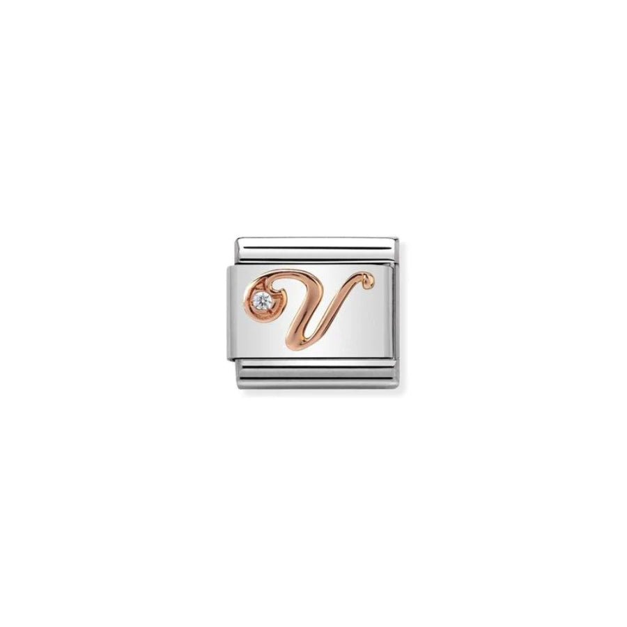 Nomination Composable Classic Rosegold Letter V -Nomination