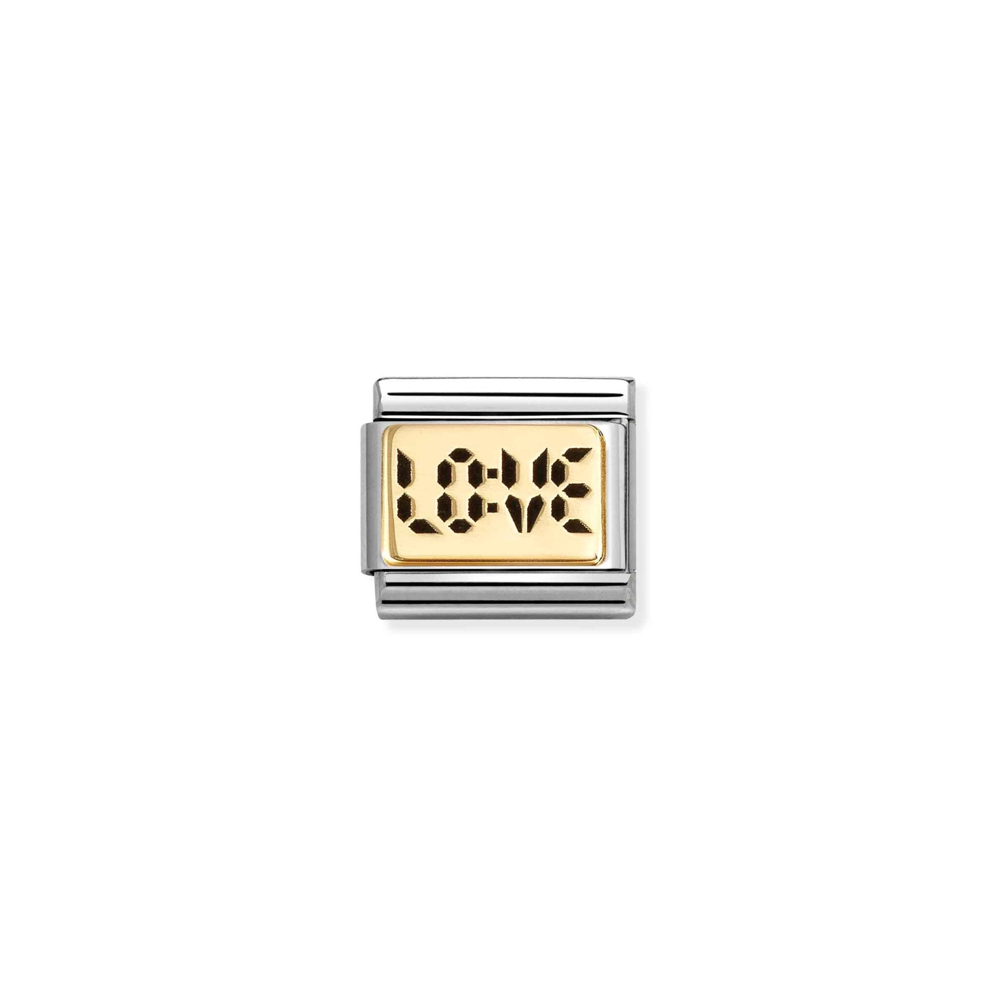 Nomination Composable Gold Digital Love Plates -Spilhaus