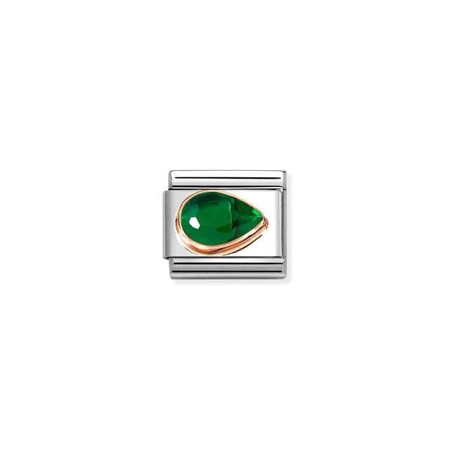 Nomination Composable Green Right Drop Faceted -Nomination