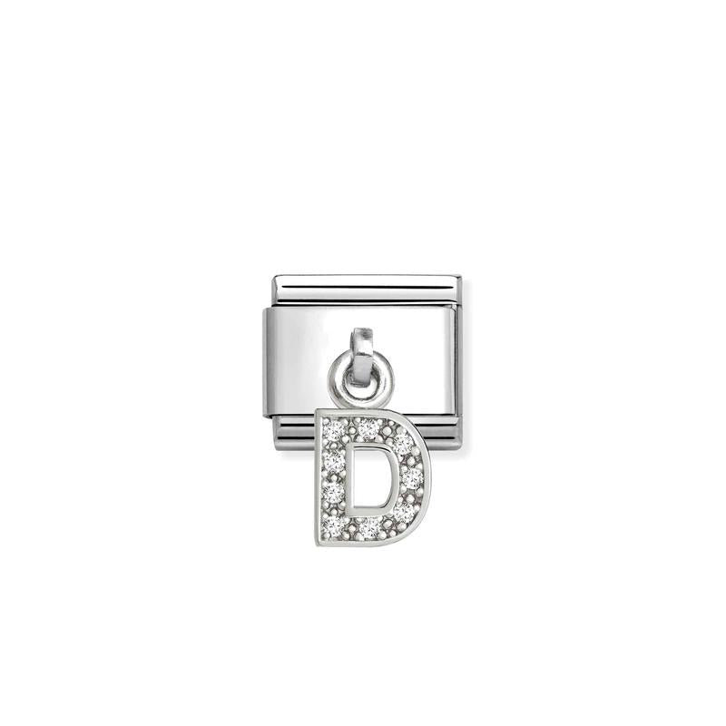 Nomination Composable Hanging Link, Sparkling Letter D -Nomination