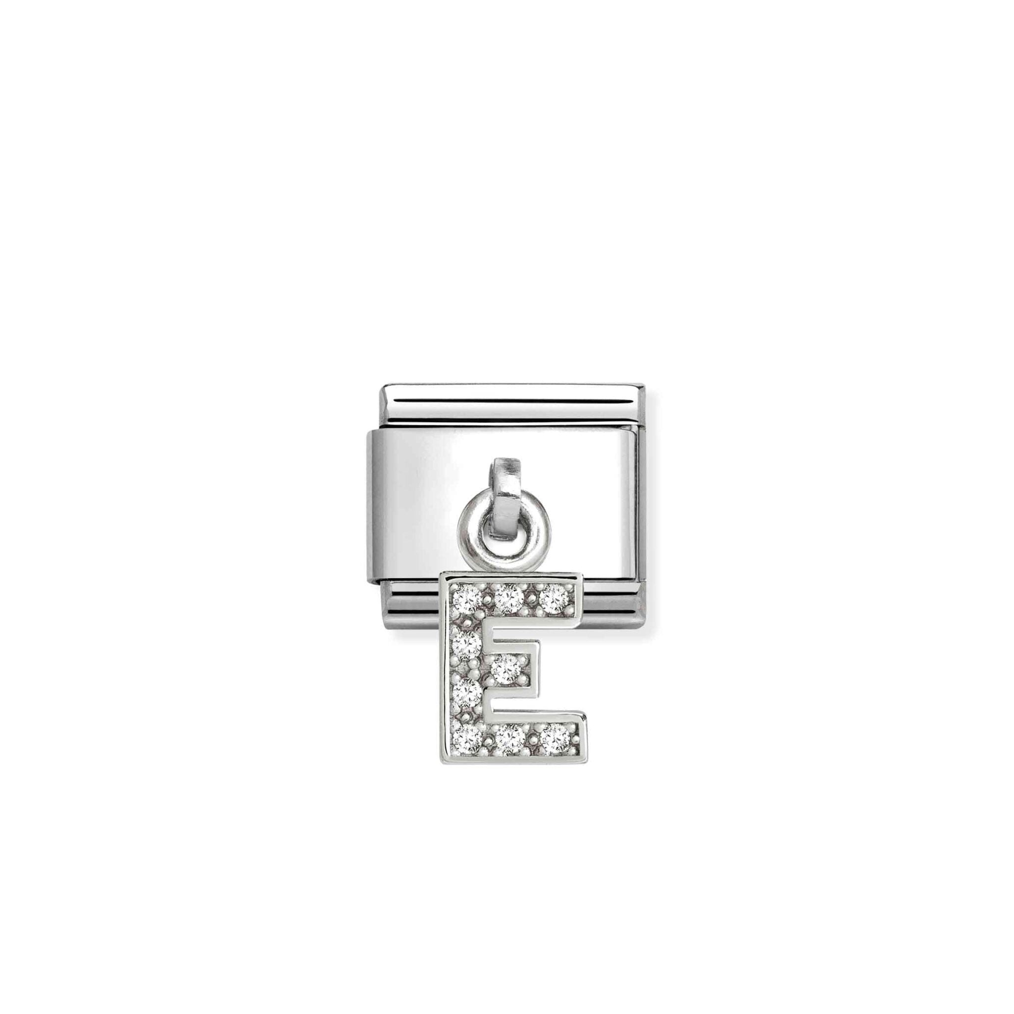 Nomination Composable Hanging Link, Sparkling Letter E -Nomination