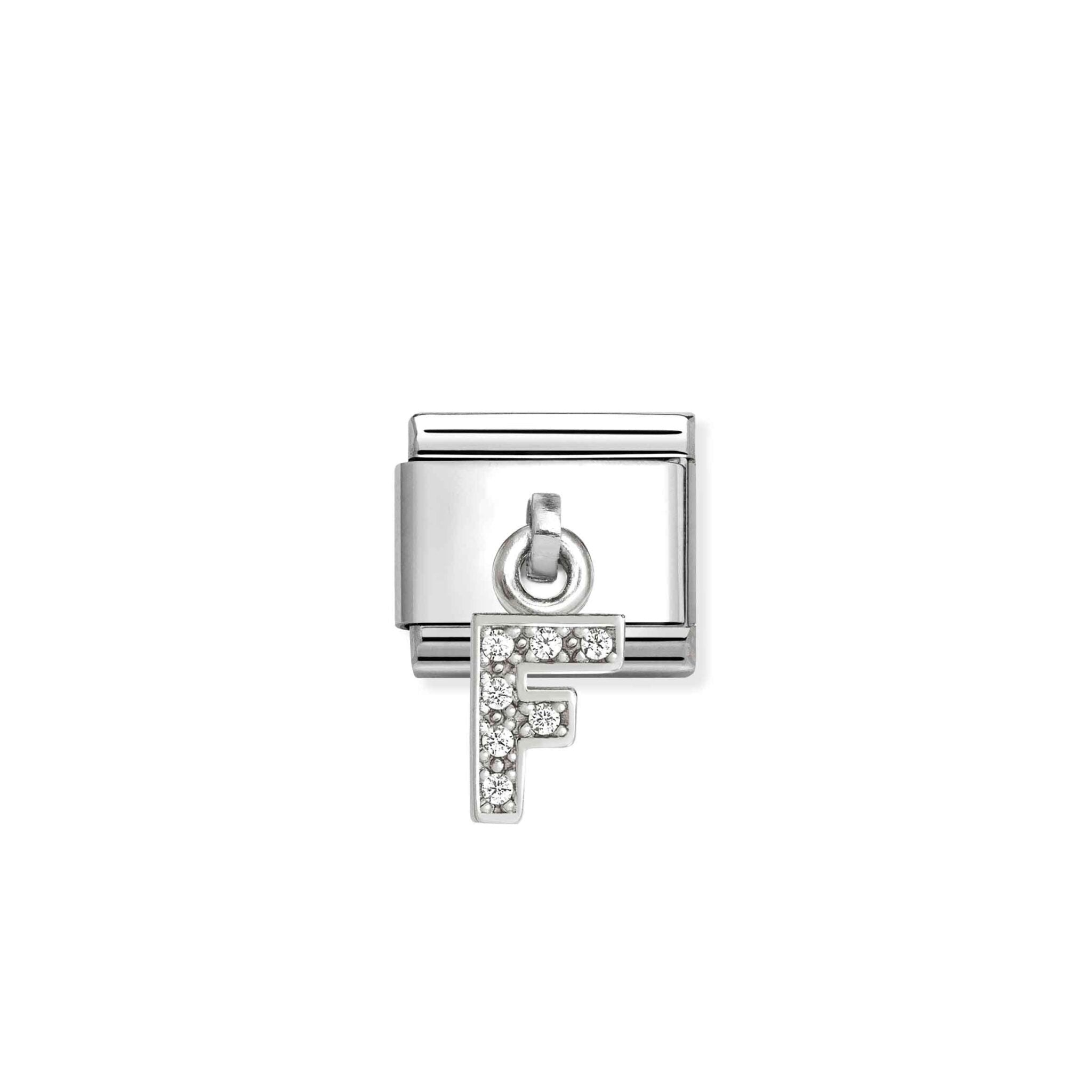 Nomination Composable Hanging Link, Sparkling Letter F -Nomination