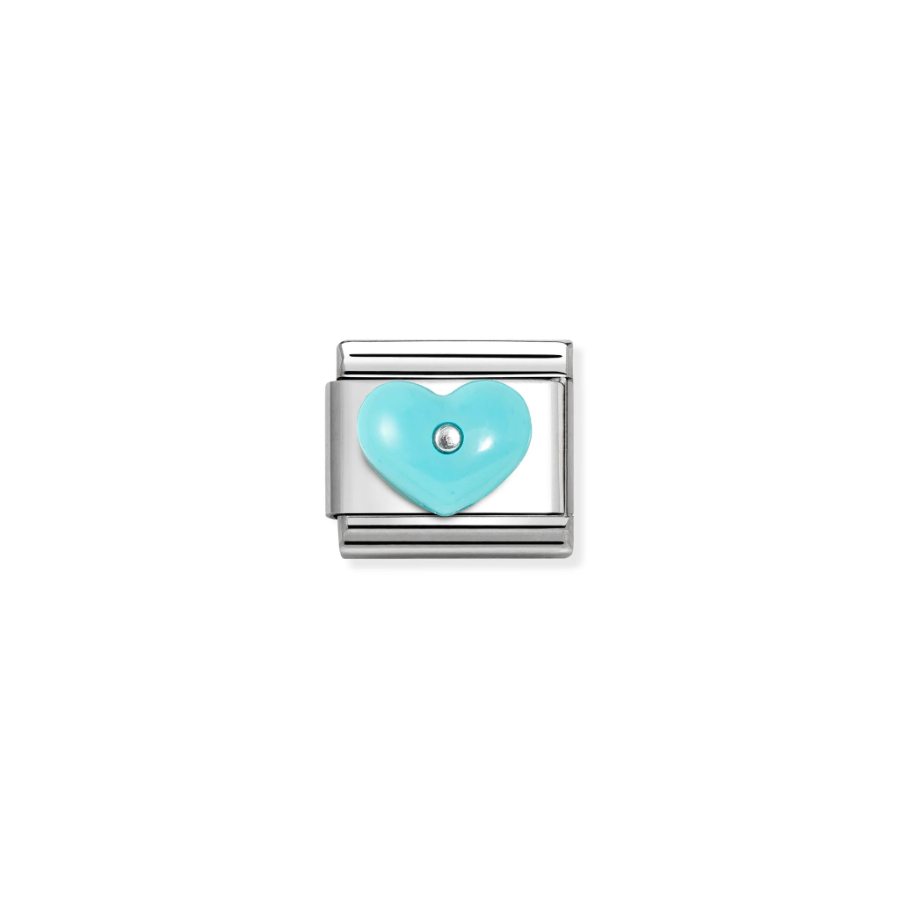 Nomination Composable Heart Turquoise Stone Symbol -Nomination