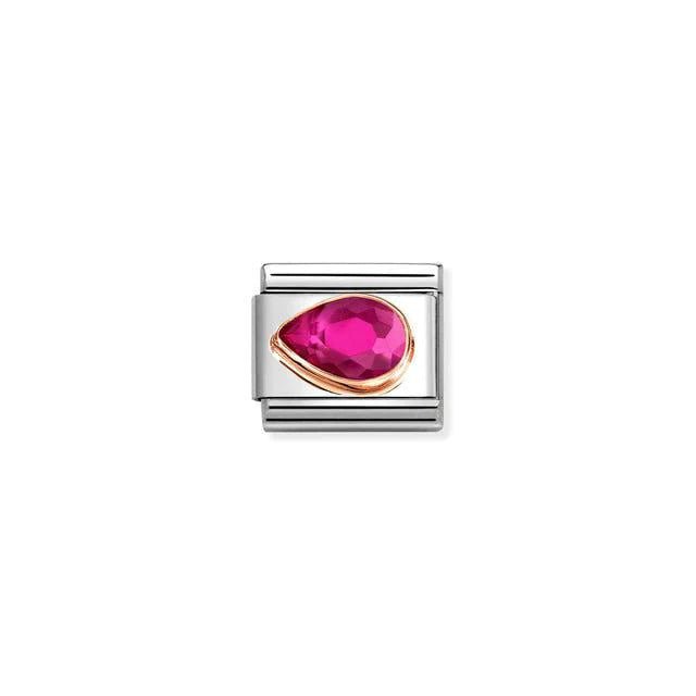 Nomination Composable Red Left Drop Faceted -Nomination