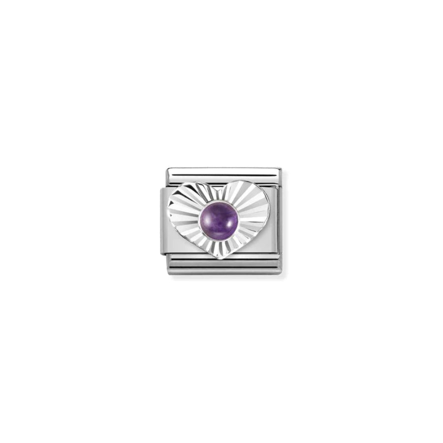 Nomination Composable Stone Heart Amethyst -Nomination