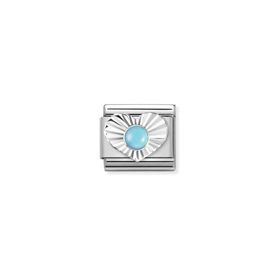 Nomination Composable Stone Heart Turquoise -Nomination