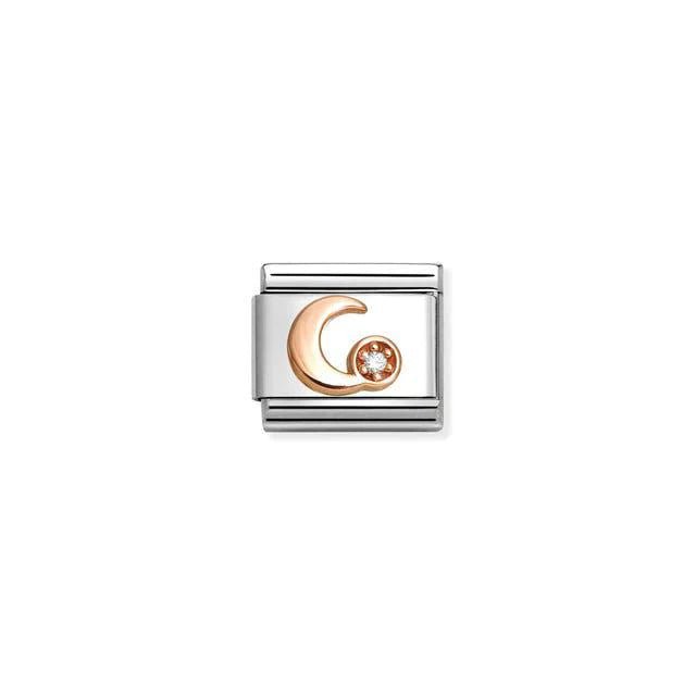 Nomination Composable White Moon Cz Symbol -Nomination