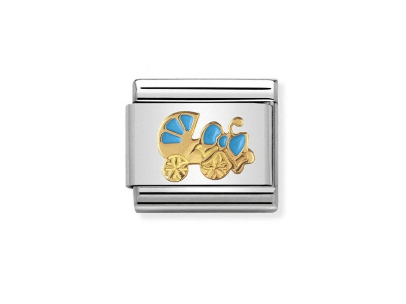 Nomination Daily Life Blue Pram S/Steel Enamel -Nomination