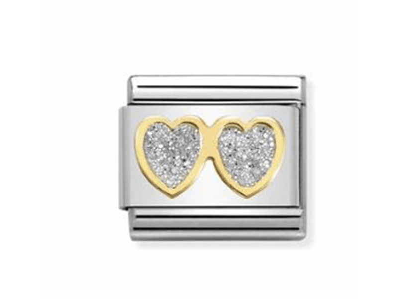Nomination Love Double Heart Glitter 18K -Nomination