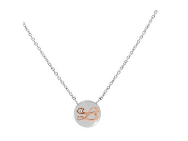 Nomination Necklace My Bonbons Disk Letter L R/Gold -Nomination