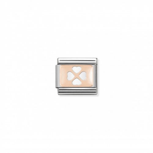 Nomination Symbol 4 Leaf Clover R/Gold & S/S -Nomination