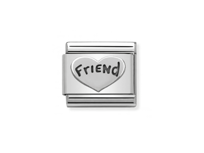 Nomination Symbols Friend Heart S/Steel & S/S -Nomination