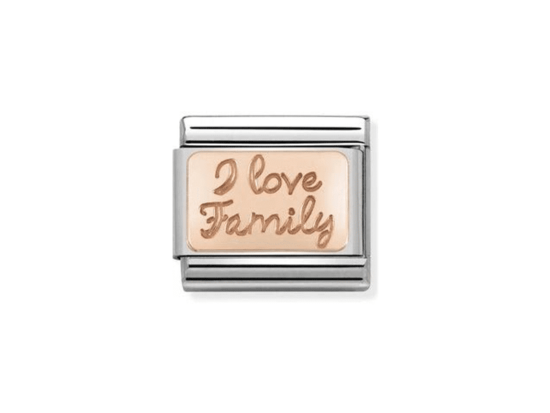 Nomination Symbols I Love Family R/Gold -Nomination